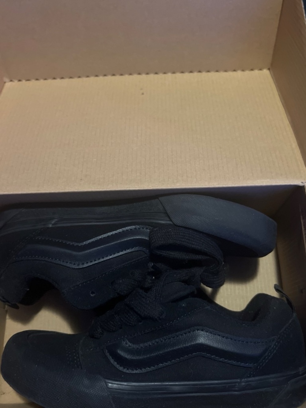 Vans Kids All-Black Low-Top Skate Sneakers